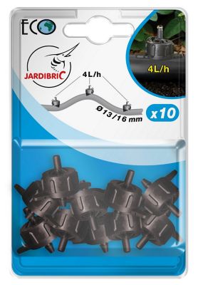 Goutteur auto régulant 4 L/h noir (10 pièces)