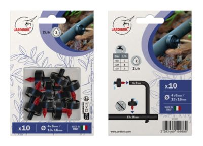 Goutteur vendu par 10 Jardibric 6350049Z auto-régulant auto-perçant débit 2 L/h