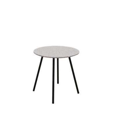GRACY - Lot de 2 Tables Gigognes Plateaux Effet Granit Gris