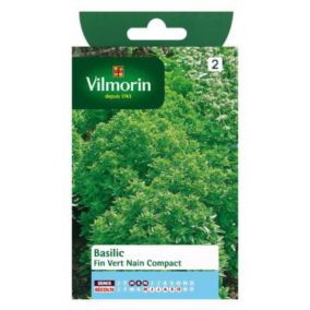 Graines de basilic variété "Fin Vert nain Compact" Vilmorin semis de mars à mai