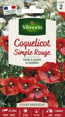 Graines de Coquelicot Simple Rouge Vilmorin