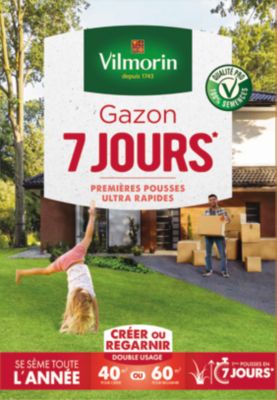 Graines de gazon 7 jours Vilmorin 1kg