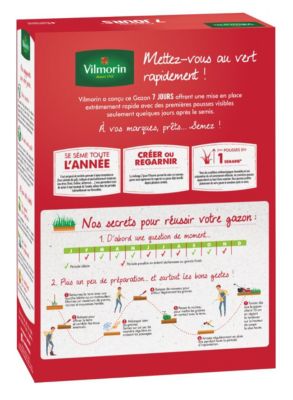 Graines de gazon 7 jours Vilmorin 1kg