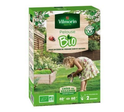 Graines de gazon bio à semer Vilmorin 1kg