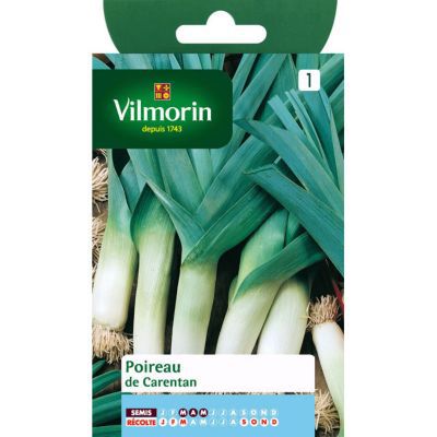 Graines de poireau variété "Carentan 2" Vilmorin semis de mars à mai