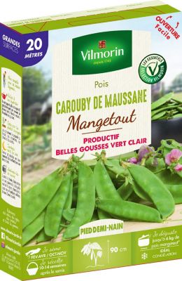 Graines de pois variété "Carouby de Maussane" Vilmorin semis de février à avril et d'octobre à novembre