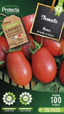 Graines de tomate variété "Roma" Protecta semis de janvier à avril