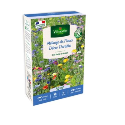 Graines mélange de fleurs décor durable Vilmorin 50m²