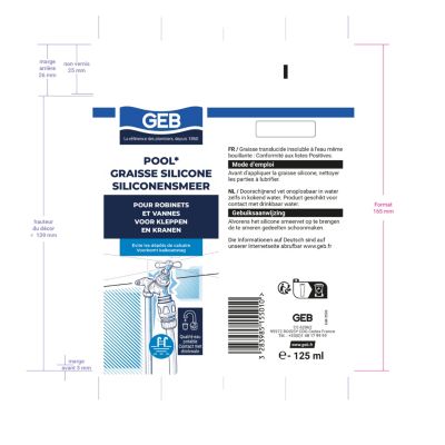 Graisse de silicone GEB POOL tube 125ml