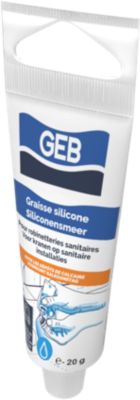 Graisse silicone pour robinetteries sanitaires Geb 20 g, en tube