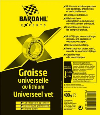 Graisse universelle Bardhal en cartouche de 0,4 L