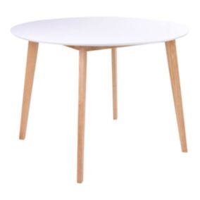 GRAM - Table Repas Ronde 105cm  et Blanche