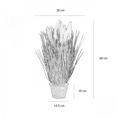 Graminées artificielles parme 60cm