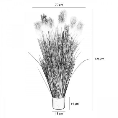 Graminées artificielles plumeaux pampa 125cm