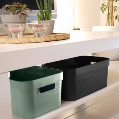 Grand Bac de rangement moderne 30 litres EDA - Vert