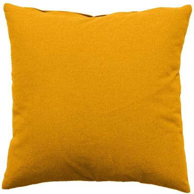 Grand coussin carré déhoussable en coton Jaune, L. 60 x l. 60 x H. 3 cm, PANAMA