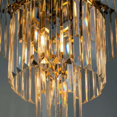 Grand lustre prestige à pampilles en cascade - Francesca