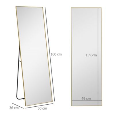 Grand miroir pleine longueur rectangulaire 50 x 160 cm - miroir sur ...