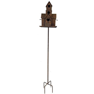 Grand nichoir oiseaux maison à planter 166x20x28cm
