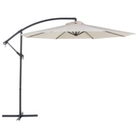 Grand parasol de jardin beige clair 300 cm RAVENNA II