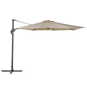 Grand parasol de jardin beige sable 300 cm SAVONA