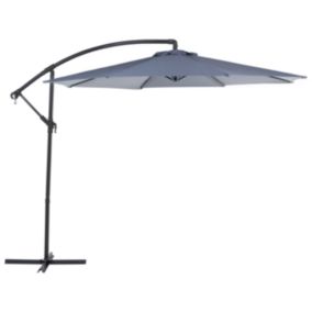 Grand parasol de jardin gris anthracite 300 cm RAVENNA II