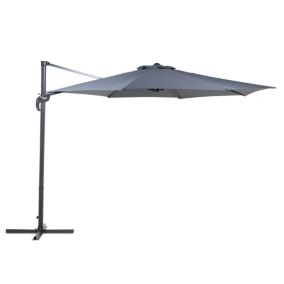 Grand parasol de jardin gris anthracite 300 cm SAVONA