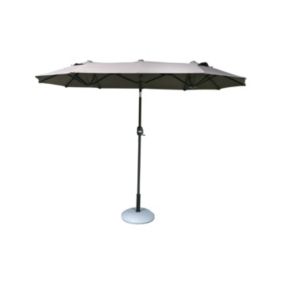 Grand parasol double gris anthracite dimension 150x300cm