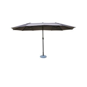 Grand parasol double gris anthracite dimension 264x446cm