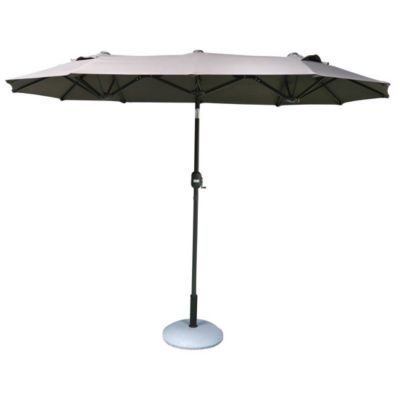 Grand parasol double gris anthracite  Dimensions 150x300 cm