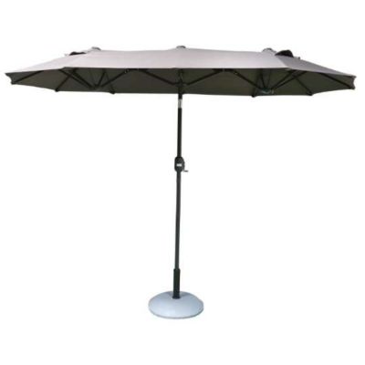 Grand parasol double gris anthracite  Dimensions 150x300 cm