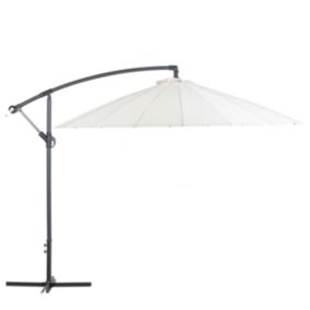 Grand parasol moderne en tissu beige CALABRIA