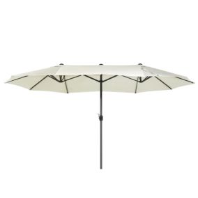 Grand parasol XL avec toile beige clair 270 x 460 cm SIBILLA