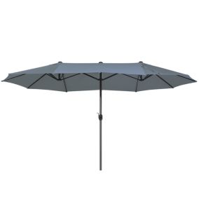 Grand parasol XL avec toile gris anthracite 270 x 460 cm SIBILLA