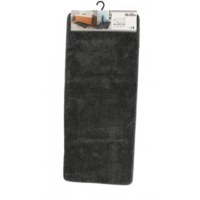 Grand Tapis de salle de bain Double Vasque en microfibre Gris foncé 50 x 120 cm