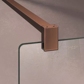 GRAND VERRE Barre de maintien 90 cm recoupable pour porte et paroi de douche en alu rose gold