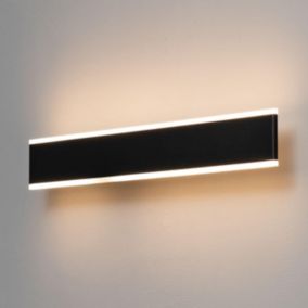 Grande applique LED longueur 50 cm noir - Bastia