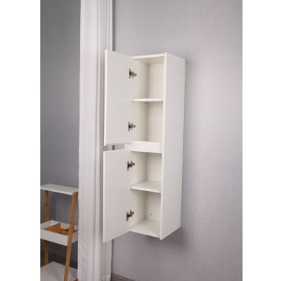 Grande armoire de rangement FORTINA hauteur 120 cm blanc