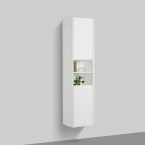 Grande armoire de rangement PALIO hauteur 170 cm blanc mat