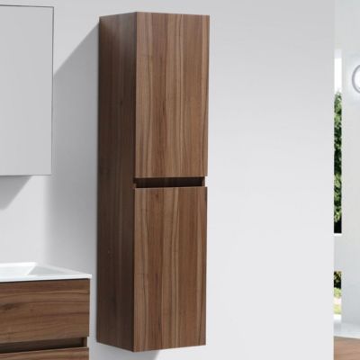 Grande armoire de rangement SIENA hauteur 150 cm noyer