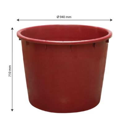 Grande bassine alimentaire ronde renforcée 350 litres