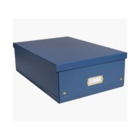 Grande Boîte de rangement en Carton A3+ Neo Deco - Bleu Royal