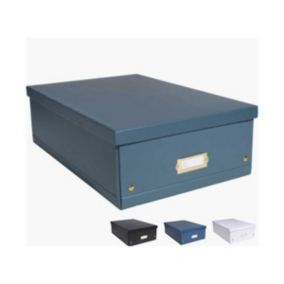 Grande Boîte de rangement en Carton A3+ Neo Deco - Bleu