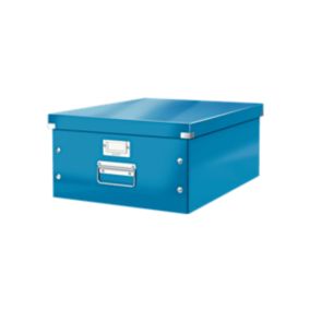 Grande Boîte en Carton avec couvercle format A3+ Multi Usages - Bleu