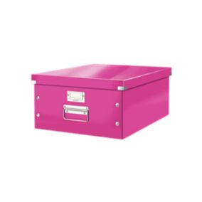 Grande Boîte en Carton avec couvercle format A3+ Multi Usages - Rose