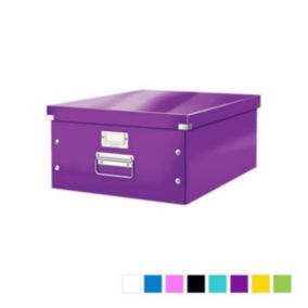Grande Boîte en Carton avec couvercle format A3+ Multi Usages - Violet