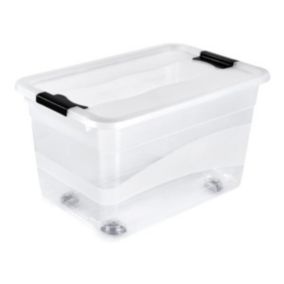 Grande Boîte transparente à roulettes pour ranger les jouets
