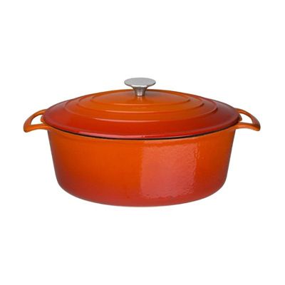 Grande cocotte en fonte ovale orange Vogue 6 L