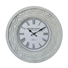 Grande Horloge Murale Horloges Shabby Mdf Blanc pour Cuisine Salon