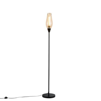 Grande lampe abat-jour verre ambré - Barletto